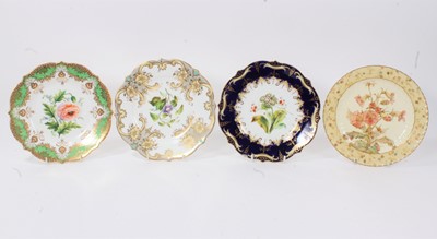Lot 28 - Three good quality Regency porcelain plates decorated with botanical specimens