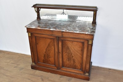 Lot 1100 - Early Victorian marble topped chiffonier.