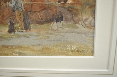 Lot 867 - George Soper, RI (1870-1942) pencil and watercolour - Hampnet Church, inscribed, 22cm x 33cm, in glazed gilt frame