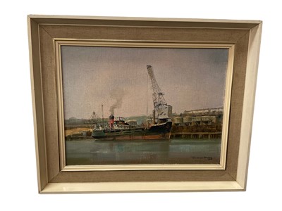 Lot 188 - Terrence Storey (b. 1923) oil on board, Bristol Channel
