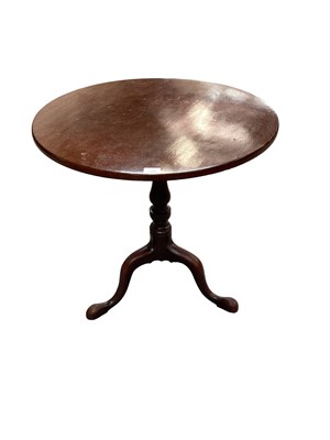 Lot 1160 - George III mahogany tilt-top wine table