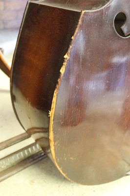 Lot 2233 - Early 20th century German three-quarter size double bass