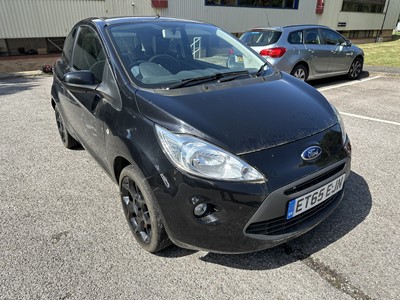 Lot 1 - 2016 Ford Ka Zetec Black Edition 1.2, manual, 3 door hatchback, 1242cc engine, reg. no. ET65 EJN, finished in black, MOT expired 19th January 2023, miles, supplied with V5, handbook pack and one ke...