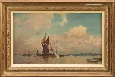 Lot 901 - *Kenneth Denton (born 1932) oil on board "Late Evening, River Blackwater"