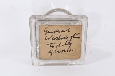 Lot 590 - Of George Washington interest - Georgian drinking glass