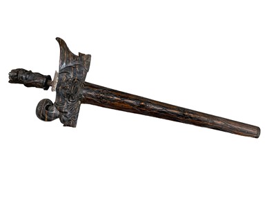 Lot 178 - Malayan kris in carved sheath