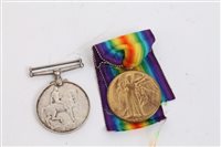 Lot 2451 - First World War pair - comprising War and...