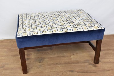 Lot 1204 - 19th century stool with modern embroidered seat
