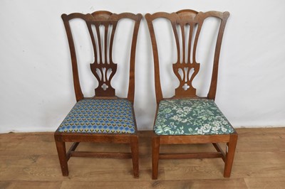 Lot 1211 - Pair of George III oak nursing chairs