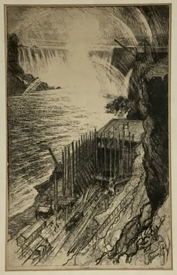 Lot 290 - Joseph Pennell (1857-1927) - Lithograph, Rambocus Canadian Falls