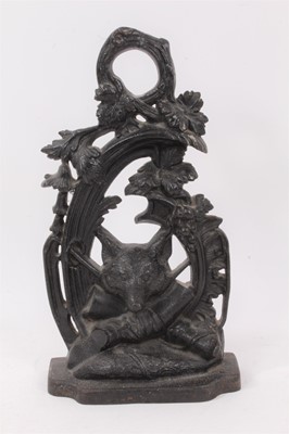 Lot 1238 - 19th century fox themed doorstop