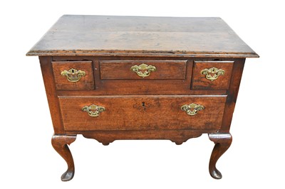Lot 1296 - 18th century oak low boy of deep proportions