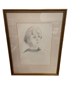 Lot 399 - Glyn Morgan (1926-2015) pencil drawing, portrait of a lady, in glazed frame  
Provenance: The Glyn Morgan Studio Sale, Reeman Dansie