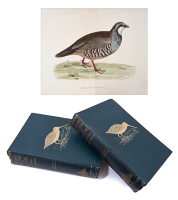 Lot 709 - Beverley Robinson Morris - British Game Birds and Wildfowl. London: John C. Nimmo, 1895. 2 volumes, fourth edition, large 8vo, 60 hand-coloured plates, original green cloth with gilt bird motifs to...