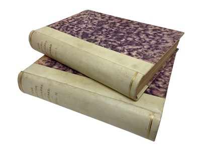 Lot 710 - Two volumes, H. Eliot Howard, The British Warblers - A history with problems of their lives, illustrated by Henrik Gronvold, published Porter, London, 1907-1914, marbled boards