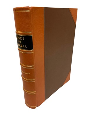 Lot 712 - Meinertzhagen - Birds of Arabia, 1st edition, London: Oliver and Boyd, 1954, colour plates, illustrations, folding map to rear, modern half calf. 4to