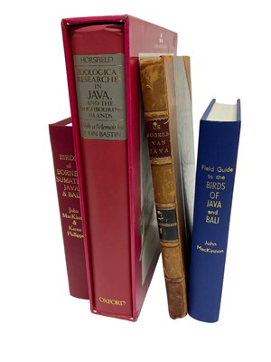 Lot 724 - J. C. Koningsberger - De Vogels Van Java, 1901, marbled boards, together with Thomas Horsfield - Zoological Researches in Java and the neighbouring islands, Oxford University Press, 1990, two furth...