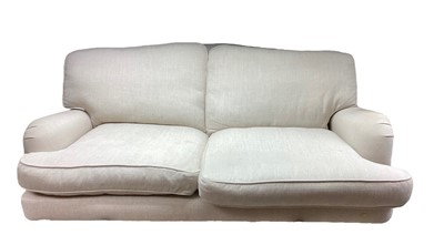 Lot 1320 - Pair of contemporary Laura Ashley cream upholstered two seater settees
