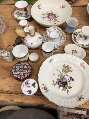Lot 14 - Group of china, including Royal Copenhagen, Royal Worcester, etc