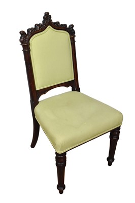 Lot 1093 - Single 19th century Irish carved oak baronial sidechair