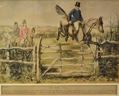 Lot 802 - John Leech (1817-1864), two chromolithographs, Gone Away and The Noble Science, with printed titles, in glazed gilt frames, 73cm x 89cm overall