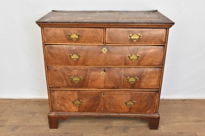 Lot 1103 - Early 18th century walnut chest