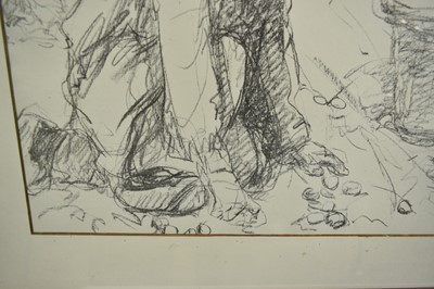 Lot 815 - Harry Becker (1865-1928) black and white lithograph - Potato Harvest, Holland, 36.5cm x 54.5cm, in glazed frame