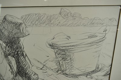 Lot 815 - Harry Becker (1865-1928) black and white lithograph - Potato Harvest, Holland, 36.5cm x 54.5cm, in glazed frame