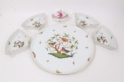 Lot 21 - Herend hors d'oeuvres set (two pieces missing), 37cm diameter, and a small tureen and cover