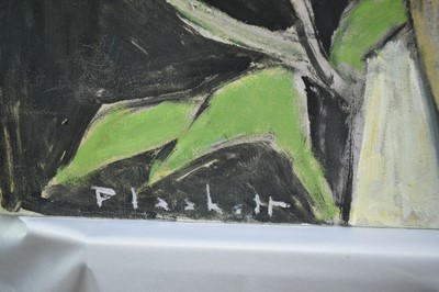 Lot 964 - Joseph Plaskett (1918-2014) oil on canvas - Still Life Datura, signed and dated 2010, unframed