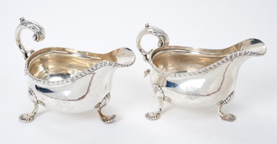 Lot 149 - Pair of Victorian silver sauce boats, 16ozs