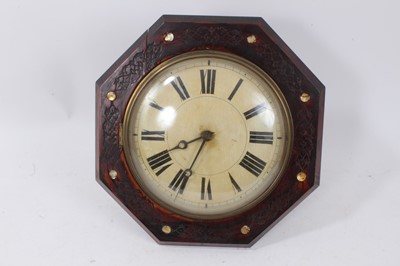 Lot 551 - 19th century wall clock