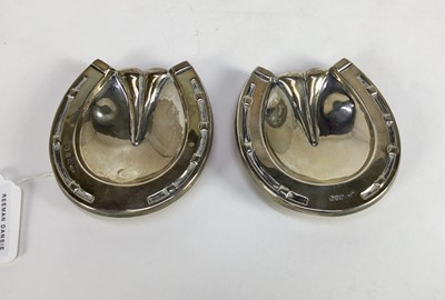 Lot 774 - Pair of late Victorian silver horse hoof dishes (Birmingham 1895)