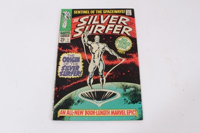 Lot 1 - Marvel Comics The Silver Surfer #1 (1968). The origin of the silver surfer and first solo title,  Priced 25 cents. (1)