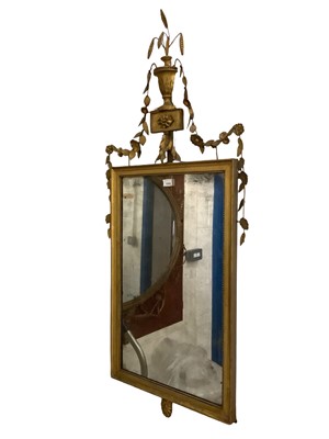 Lot 1153 - George III gilt wood wall mirror