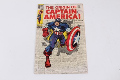 Lot 7 - Marvel Comics Captain America #109 (1969). Titled "The origin of Captain America" priced 12 cents. (1)