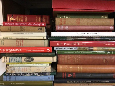Lot 794 - Group of sporting books to include Cecil Aldin Ratcatcher to Scarlet, Lionel Edwards Master of the Sporting Scene, Foxhunt Buttons, other hunting and similar books