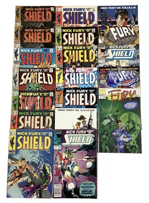 Lot 76 - Marvel Comics Nick Fury, Agents of SHIELD (1968 to 1969). Small group to include issue 15, 1st apperance of Bullseye. Priced 12 and 15 cents. Together with some 80's Nick Fury, Agents of SHIELD. (2...