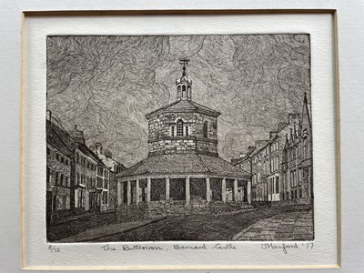 Lot 991 - Folio containing large quantity of unframed works to include printed copies of Old Master drawings, Railway prints, signed prints of Eton by John Western, Peter Partington signed etchings, Richard...