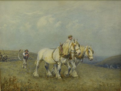 Lot 987 - Jessie Hall (1858-1919) watercolour - Homeward Bound, signed, 36.5cm x 49cm, in glazed gilt frame