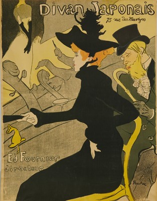 Lot 998 - After Henri Toulouse-Lautrec (1864- 1901) lithographic poster laid on linen- Divan Japonais