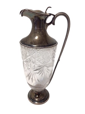 Lot 211 - Silver mounted Victorian claret jug