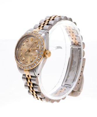 Lot 556 - Ladies Rolex DateJust stainless steel wristwatch