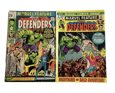 Lot 40 - Marvel Comics Marvel Feature presents The Defendes #1 and #2 (1971 and 1972). The first and second apperance of The Defendes and origin. Both priced 25 cents. (2)