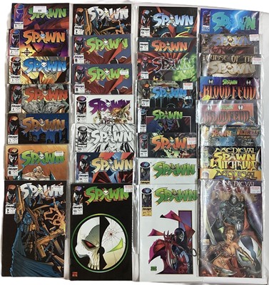 Lot 65 - Image Comics, Spawn #1-13, 15-18, 20, 21, 25, 50. Together with Seven other Spawn Comics