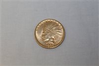Lot 2160 - U.S.A. 1908D Indian Head gold Ten Dollars. GVF...