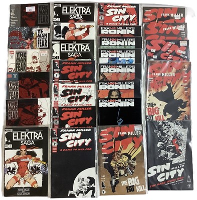 Lot 69 - Collection of Frank Miller Comics. (1994) Dark Horse Sin City "The Big Fat Kill" #1(2) #2 #3 #5, Complete run of (1984) Ronin 1-6, (1993) Dark Horse Sin City "A Dame To Kill For" #1 #2 #3 #4 #6, (1...