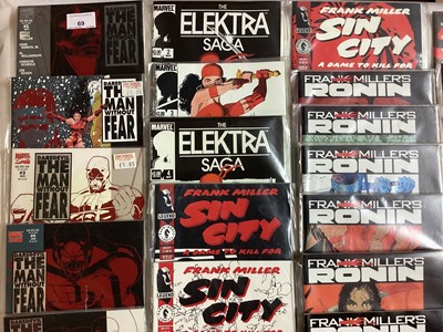 Lot 69 - Collection of Frank Miller Comics. (1994) Dark Horse Sin City "The Big Fat Kill" #1(2) #2 #3 #5, Complete run of (1984) Ronin 1-6, (1993) Dark Horse Sin City "A Dame To Kill For" #1 #2 #3 #4 #6, (1...