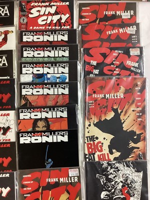 Lot 69 - Collection of Frank Miller Comics. (1994) Dark Horse Sin City "The Big Fat Kill" #1(2) #2 #3 #5, Complete run of (1984) Ronin 1-6, (1993) Dark Horse Sin City "A Dame To Kill For" #1 #2 #3 #4 #6, (1...