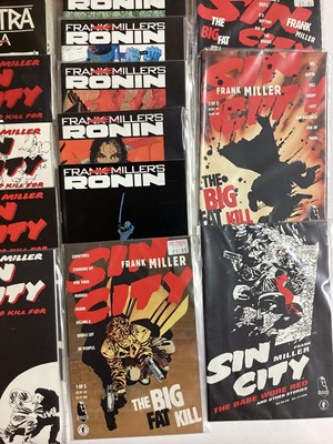 Lot 69 - Collection of Frank Miller Comics. (1994) Dark Horse Sin City "The Big Fat Kill" #1(2) #2 #3 #5, Complete run of (1984) Ronin 1-6, (1993) Dark Horse Sin City "A Dame To Kill For" #1 #2 #3 #4 #6, (1...